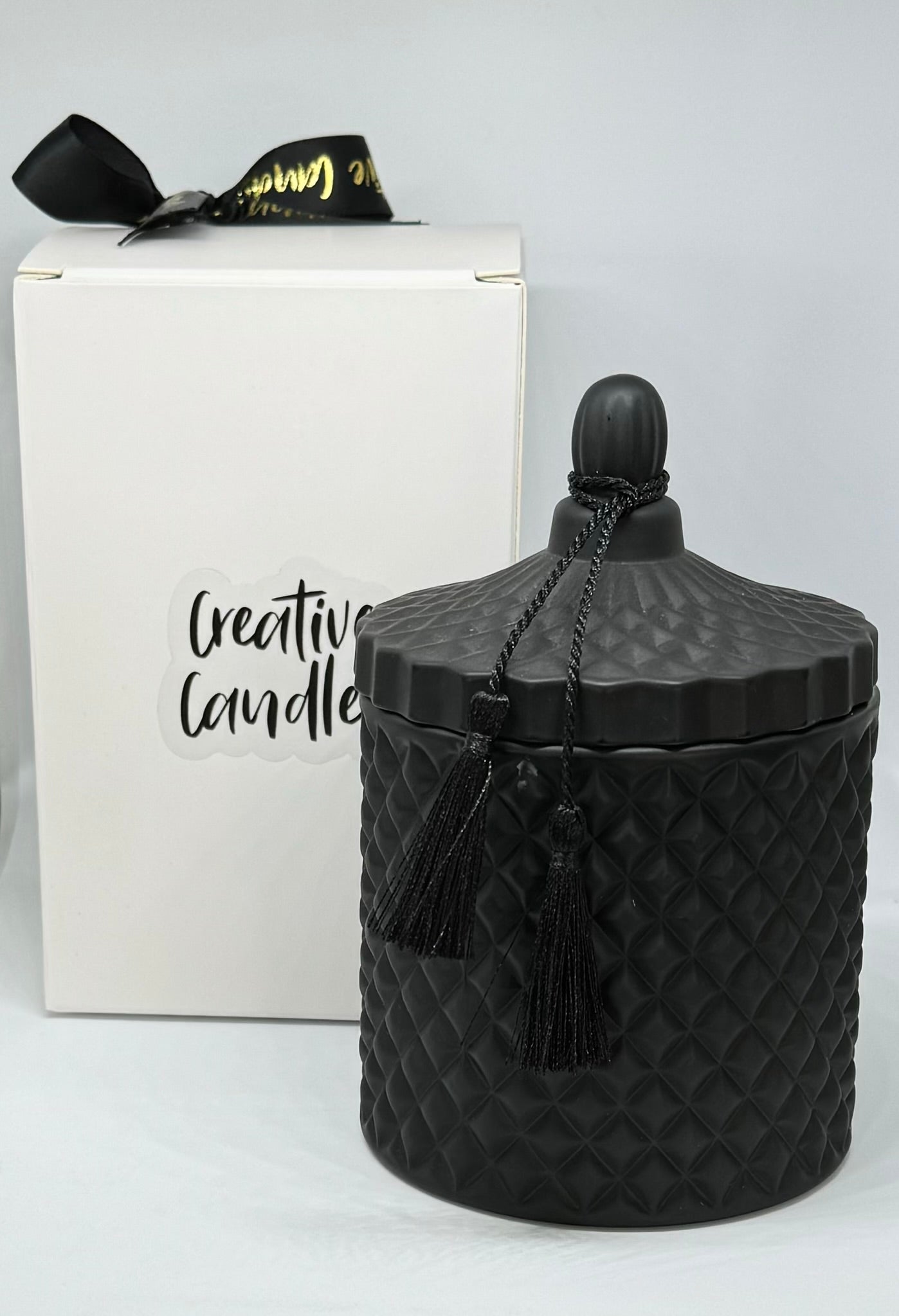 Medium Geo Candles with a wood wick - Custom