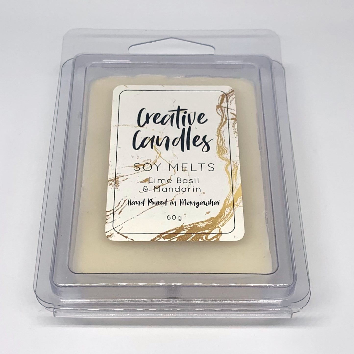 Pack of six Soy Wax Melts in Lime, Basil & Mandarin.